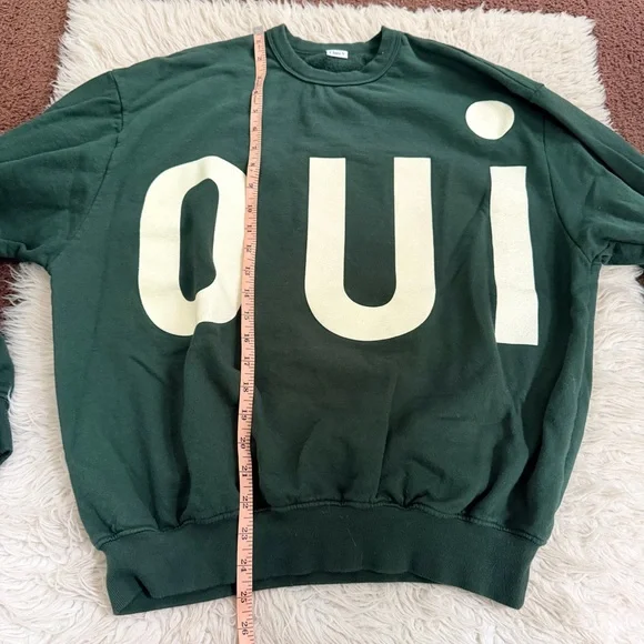 Clare V Forest Oversized Oui Sweatshirt - Picture 4 of 7